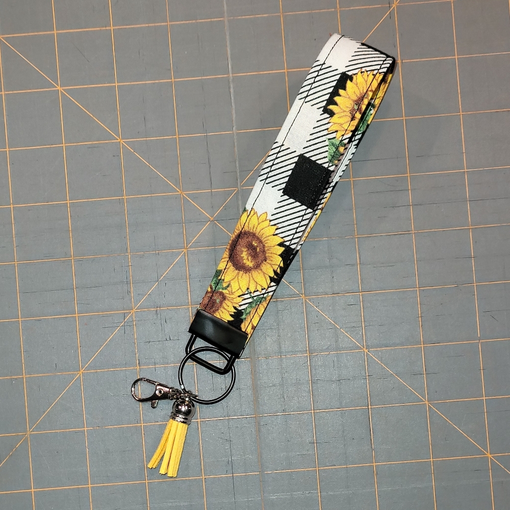 Sunflower Keychain/ Wristlet  Key Holder